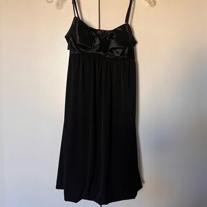 Speechless Black Bubble Hem Bow Dress